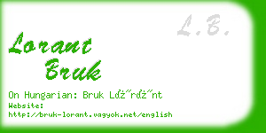 lorant bruk business card